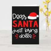 Dear Santa Shirt Funny Matching Family Christmas P カード (黄色い花)