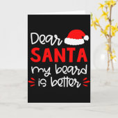 Dear Santa Shirt Funny Matching Family Christmas P カード (黄色い花)