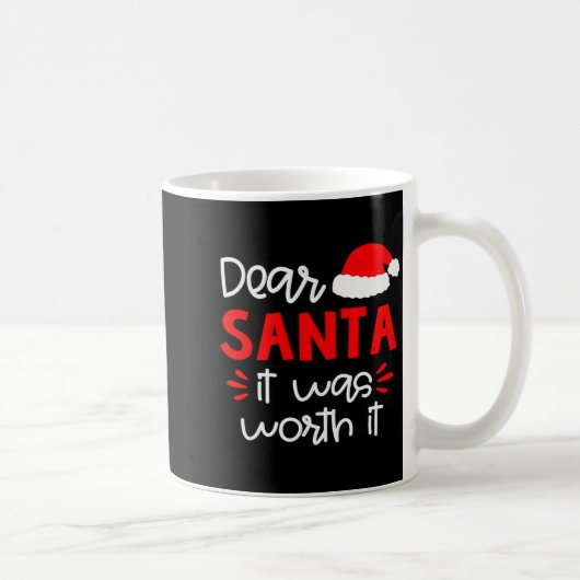 Dear Santa Shirt Funny Matching Family Christmas P コーヒーマグカップ (右)