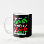 Dear Santa They Naughty Ones Christmas Shirts Men コーヒーマグカップ (左)