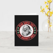 Dear Santa They Naughty Ones Christmas Xmas Funny  カード (黄色い花)