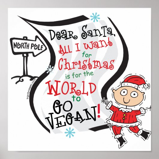 Dear Santa Vegan Wish ポスター (正面)
