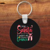 Dear Santa Wansnt Me Always Dance Ballet Christmas キーホルダー (正面)