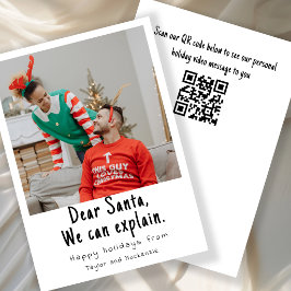 Dear Santa We Can Explain クリスマスフォト シーズンカード