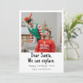 Dear Santa We Can Explain クリスマスフォト シーズンカード (スタンド正面)