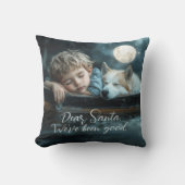 Dear Santa We've Been Good Holiday Photo クッション (正面)