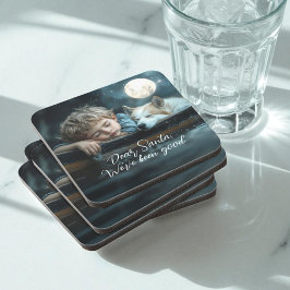 Dear Santa We've Been Good Holiday Photo コースター