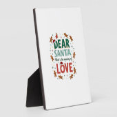 Dear Santa What is the meaning of Love Ugly Design フォトプラーク (側面)