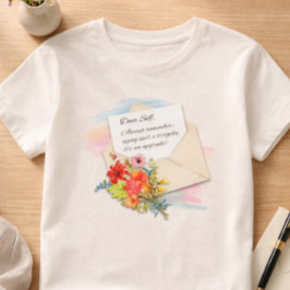 Dear Self、エイジングはアップグレード モチベーションテイ トライブレンドTシャツ