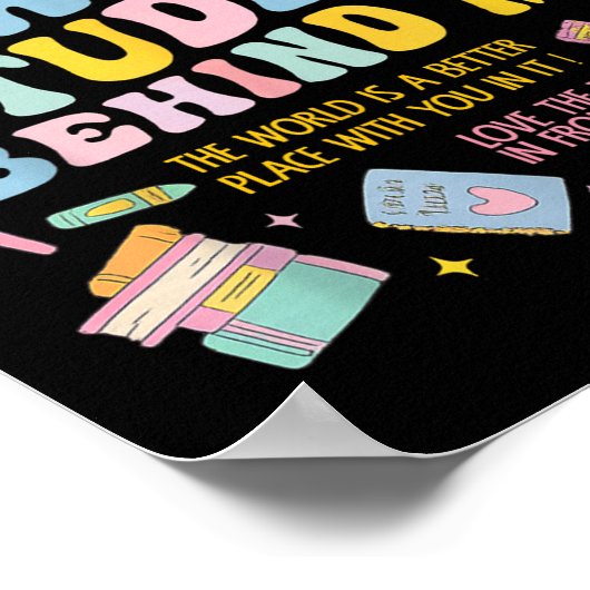 Dear Student Behind Me Back To School Teacher Appr ポスター (角)