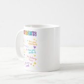 Dear Student Behind Me Teacher Appreciation Back T コーヒーマグカップ (正面左)