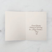 Dearest Grandma Pink Hearts First Valentine Folded カード (内部)