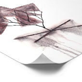 Death Abstract Watercolor Art ポスター (角)