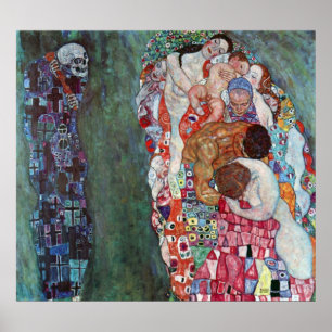 Death and Life by Gustav Klimt ポスター
