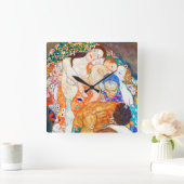 Death and Life, Gustav Klimt スクエア壁時計 (ホーム)