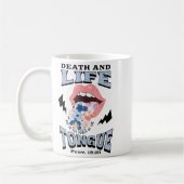 Death And Life Tongue Christian コーヒーマグカップ (左)