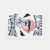 Death And Life Tongue Christian  フリースブランケット (正面(横))