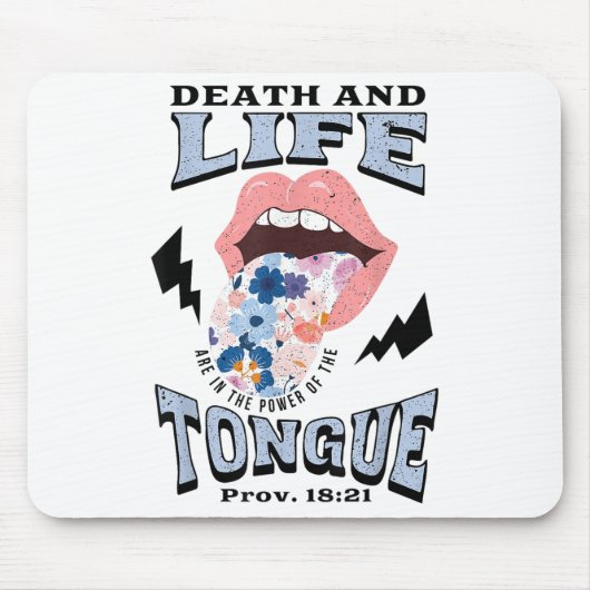 Death And Life Tongue Christian  マウスパッド (正面)