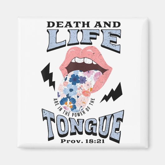 Death And Life Tongue Christian  マグネット (正面)