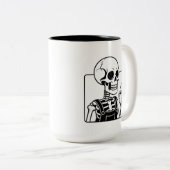 Death Before Decaf 15oz Mug ツートーンマグカップ (正面右)