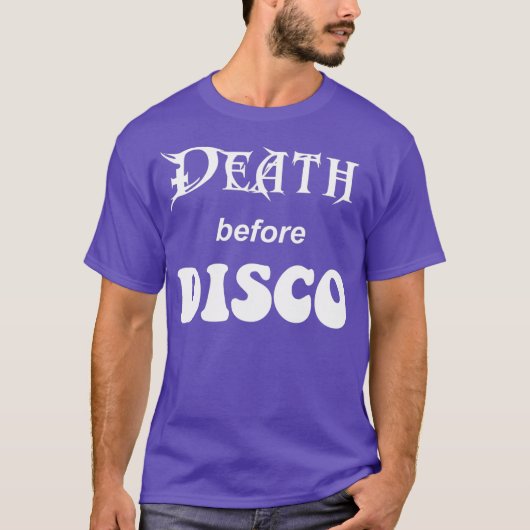 Death Before Discoシャツ Tシャツ (正面)