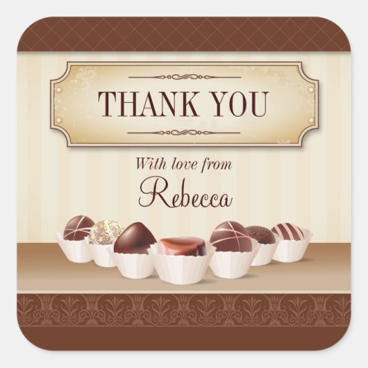 Death by Chocolate Largeありがとうございました スクエアシール (正面)