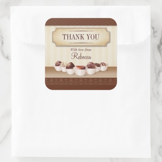 Death by Chocolate Largeありがとうございました スクエアシール (バッグ)