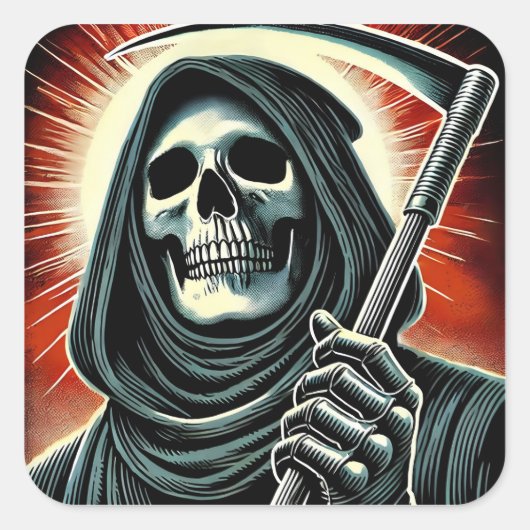death character illustration スクエアシール (正面)