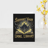 Death Gothic Support Your Local Library Lovers Boo カード (黄色い花)