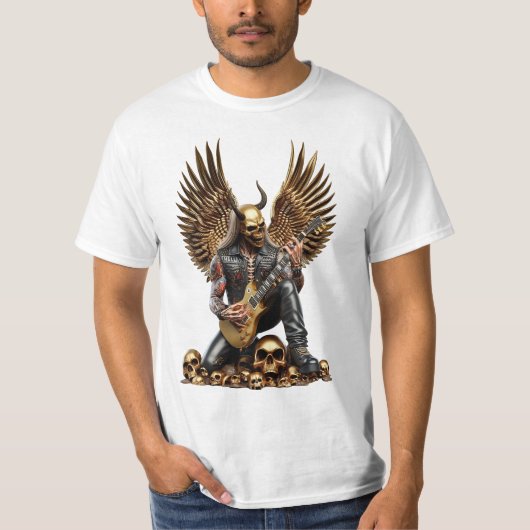 Death Metal Gitarrist Hell 666 Tシャツ (正面)