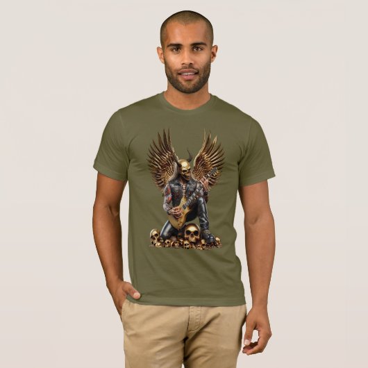 Death Metal Gitarrist Hell 666 Tシャツ (正面フル)