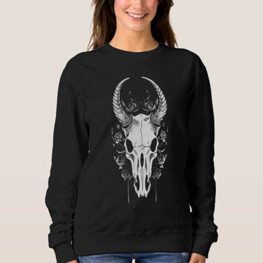 Death Metal Satanism Pagan Occult Goth Satanic Ani スウェットシャツ (正面)