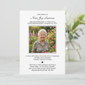 Death Notice and Funeral Invitation with Photo 招待状 (スタンド正面)