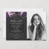 Death Of Her Forties 50th Birthday Party Photo 招待状 (正面)