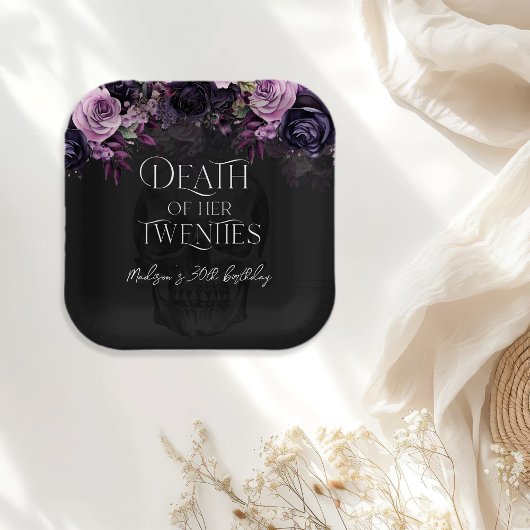 Death Of Her Twenties 30th Birthday Party ペーパープレート
