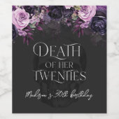 Death Of Her Twenties 30th Birthday Party ワインラベル (シングルラベル)