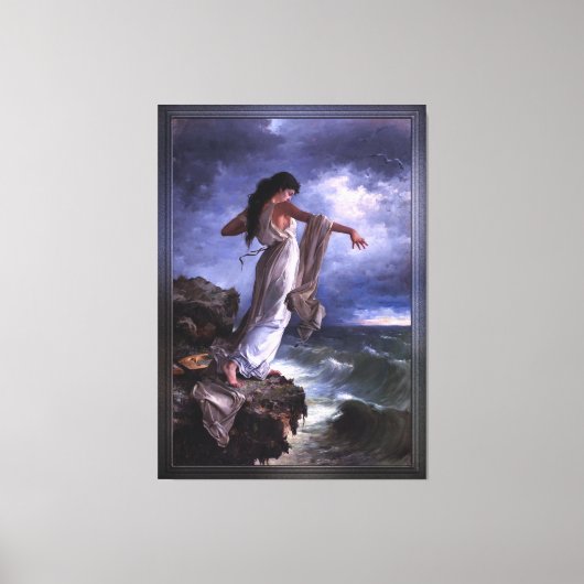 Death of Sappho by Miguel Carbonell Selva キャンバスプリント (正面)