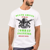 Death Smiles  Combat Engineers skull Tactical  Tシャツ (正面)