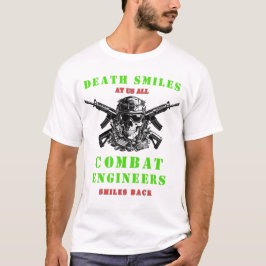 Death Smiles  Combat Engineers skull Tactical  Tシャツ