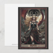 Death Tarot Art Flat Thank You Card サンキューカード (正面/裏面)