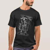 Death Tarot Card Unisex Adults Black Small Short S Tシャツ (正面)