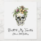 Death to My 20s誕生日スカルワインラベル ワインラベル (シングルラベル)