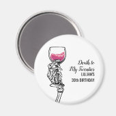 Death to My 20s誕生日スカル マグネット (正面/裏面)