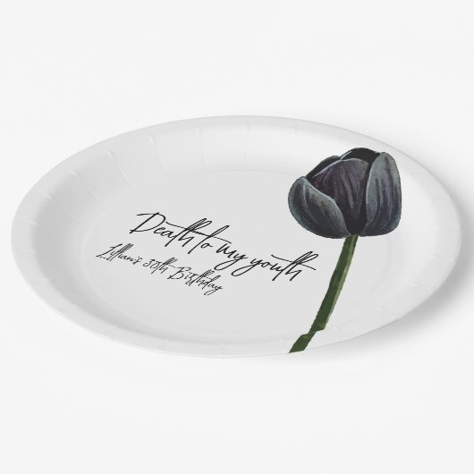 Death to My 20s誕生日招待状 ペーパープレート (アングル)