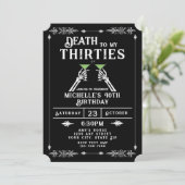 Death To My 30s Trendy Gothic 40th Birthday 招待状 (スタンド正面)