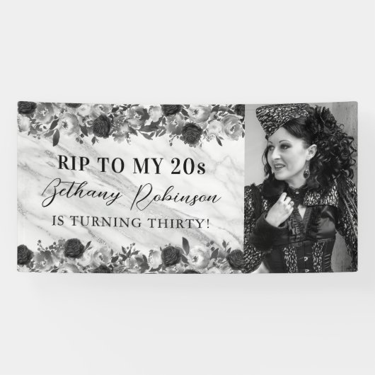 Death To My Twentiesフォト誕生日バナー 横断幕 (横)