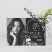 Death To My Twentiesフローラ30th Birthday写真 招待状 (スタンド正面)