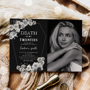 Death To My Twentiesフローラ30th Birthday写真 招待状