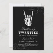 Death To My Twenties Gothic Halloween Birthday 招待状 (正面)