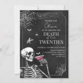 Death to my Twenties Halloween Gothic Birthday 招待状 (正面)